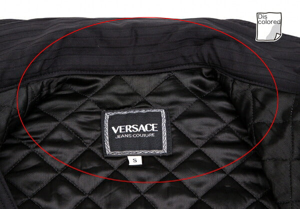 VERSACE JEAN COUTURE Medusa Quilted Jacket Black Size S