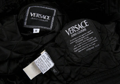 VERSACE JEAN COUTURE Medusa Quilted Jacket Black Size S