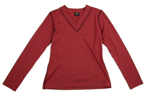 Jean Paul GAULTIER FEMME Stretch V-Neck Top Red Size 40