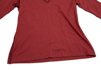 Jean Paul GAULTIER FEMME Stretch V-Neck Top Red Size 40