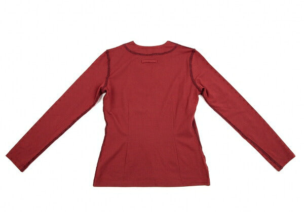Jean Paul GAULTIER FEMME Stretch V-Neck Top Red Size 40