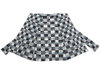 PLEATS PLEASE Pleated Diamond Print Jacket Gray Size 3
