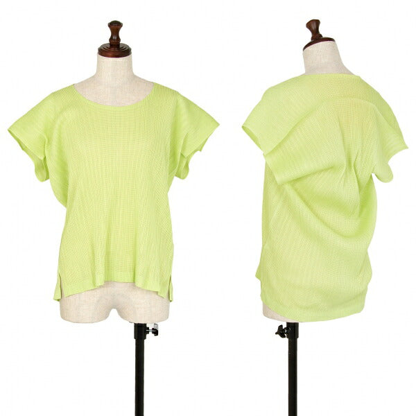 PLEATS PLEASE Mesh Flat Design Short Light Green Size 3
