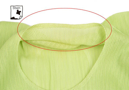 PLEATS PLEASE Mesh Flat Design Short Light Green Size 3