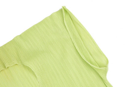 PLEATS PLEASE Mesh Flat Design Short Light Green Size 3