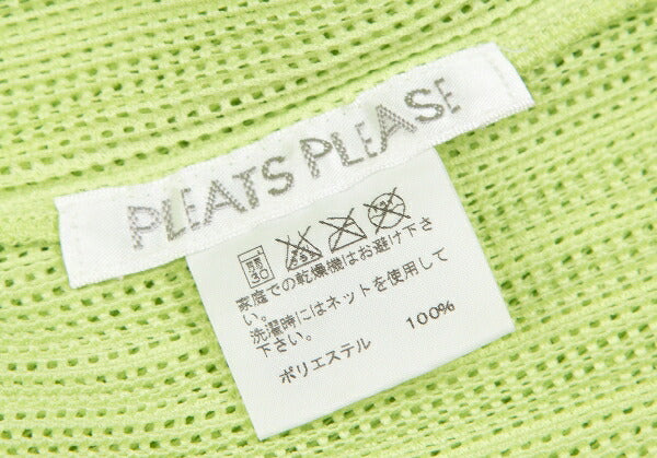 PLEATS PLEASE Mesh Flat Design Short Light Green Size 3