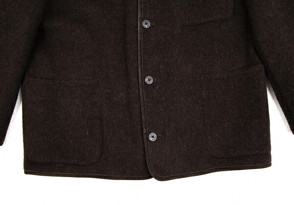 Papas Inner Check Beaver Piping Jacket Dark Brown Size 48M