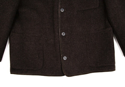 Papas Inner Check Beaver Piping Jacket Dark Brown Size 48M