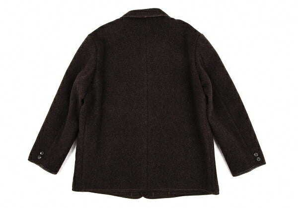 Papas Inner Check Beaver Piping Jacket Dark Brown Size 48M