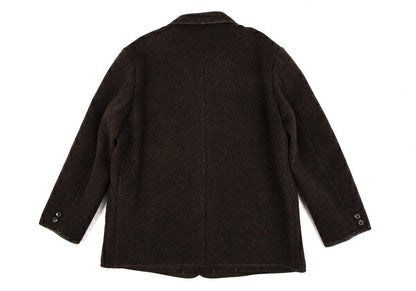 Papas Inner Check Beaver Piping Jacket Dark Brown Size 48M