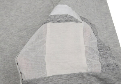 Y's Cotton Mixed Material Front Long Sleeve Tee Gray Size 2