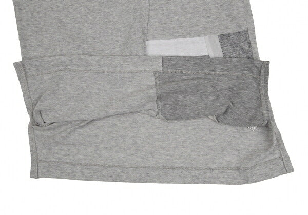 Y's Cotton Mixed Material Front Long Sleeve Tee Gray Size 2