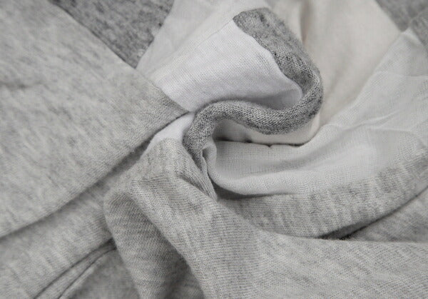 Y's Cotton Mixed Material Front Long Sleeve Tee Gray Size 2