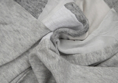 Y's Cotton Mixed Material Front Long Sleeve Tee Gray Size 2