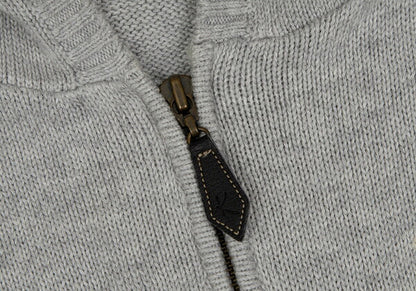 Karl Helmut Cotton Back Logo Embroidered Hoodie Gray Size M
