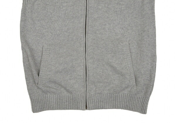 Karl Helmut Cotton Back Logo Embroidered Hoodie Gray Size M