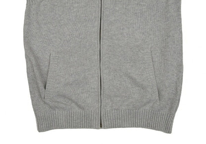Karl Helmut Cotton Back Logo Embroidered Hoodie Gray Size M