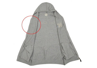 Karl Helmut Cotton Back Logo Embroidered Hoodie Gray Size M
