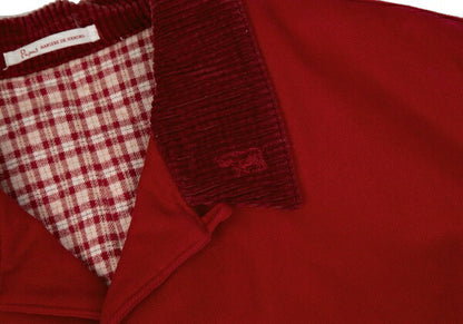 Papas Cotton Corduroy Collar Quilted Jacket Red Size L