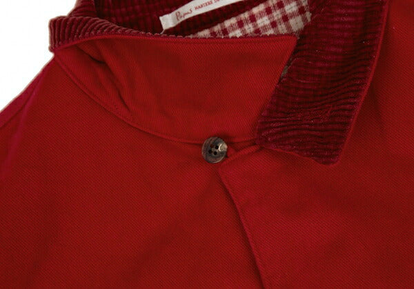 Papas Cotton Corduroy Collar Quilted Jacket Red Size L