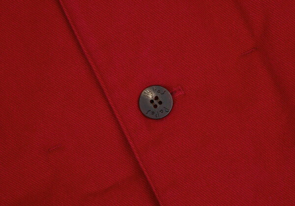 Papas Cotton Corduroy Collar Quilted Jacket Red Size L