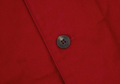 Papas Cotton Corduroy Collar Quilted Jacket Red Size L