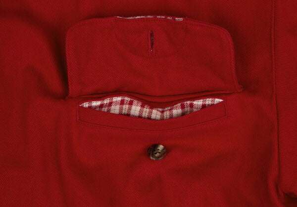 Papas Cotton Corduroy Collar Quilted Jacket Red Size L