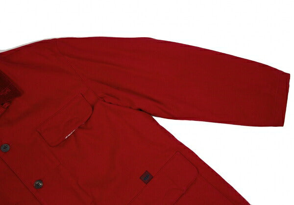 Papas Cotton Corduroy Collar Quilted Jacket Red Size L