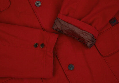 Papas Cotton Corduroy Collar Quilted Jacket Red Size L