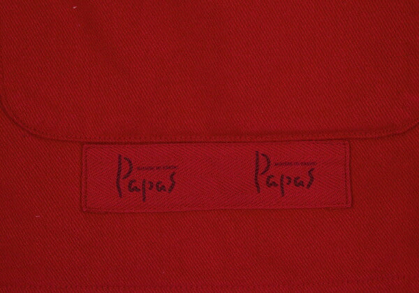 Papas Cotton Corduroy Collar Quilted Jacket Red Size L