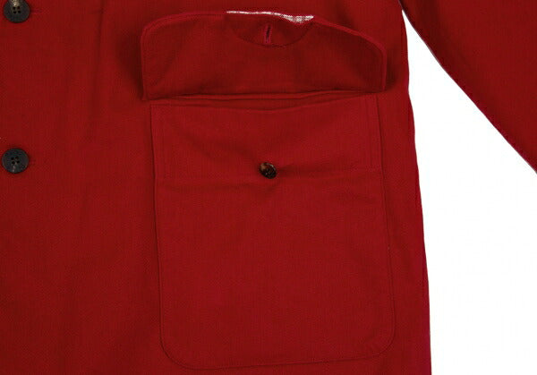 Papas Cotton Corduroy Collar Quilted Jacket Red Size L