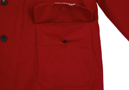 Papas Cotton Corduroy Collar Quilted Jacket Red Size L