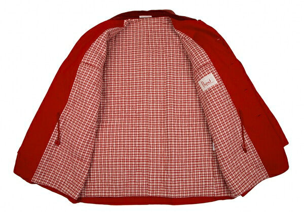 Papas Cotton Corduroy Collar Quilted Jacket Red Size L