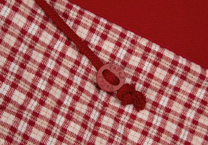 Papas Cotton Corduroy Collar Quilted Jacket Red Size L