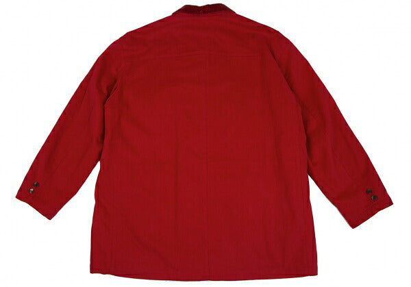 Papas Cotton Corduroy Collar Quilted Jacket Red Size L