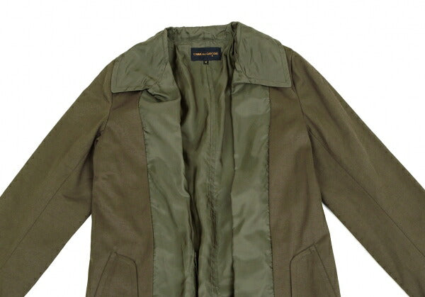 COMME des GARCONS Lapel Buttonless Coat Olive Size M