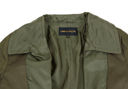 COMME des GARCONS Lapel Buttonless Coat Olive Size M