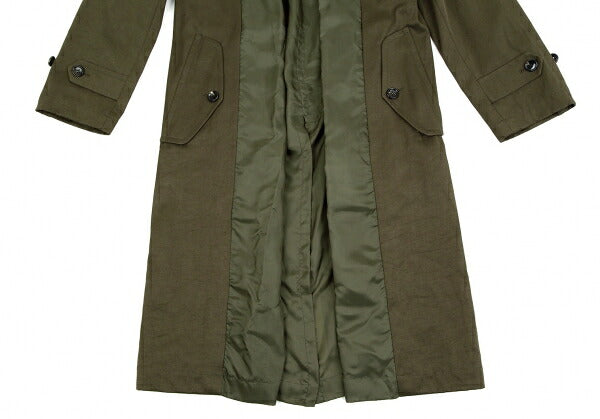 COMME des GARCONS Lapel Buttonless Coat Olive Size M