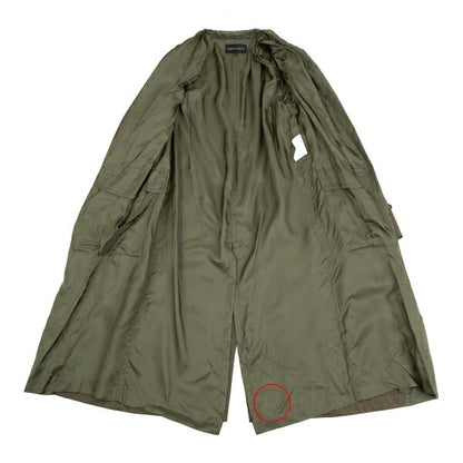 COMME des GARCONS Lapel Buttonless Coat Olive Size M