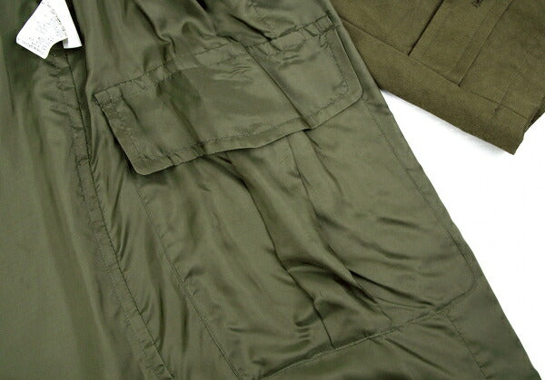 COMME des GARCONS Lapel Buttonless Coat Olive Size M