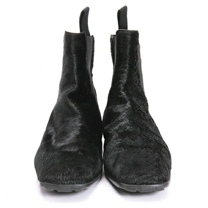 CHANEL Calf Hair Chelsea Boots Black Size 21.5CM