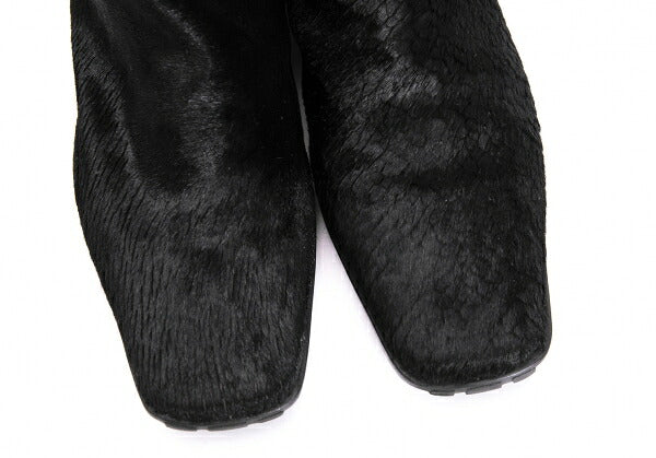 CHANEL Calf Hair Chelsea Boots Black Size 21.5CM