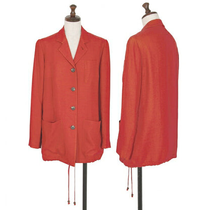 Jean Paul GAULTIER CLASSIQUE Red Hem Jacket Size 42