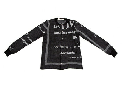 COMME des GARCONS Message Wool Blend Cardigan Size S