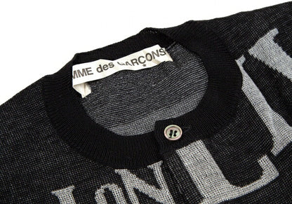 COMME des GARCONS Message Wool Blend Cardigan Size S