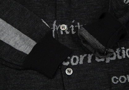 COMME des GARCONS Message Wool Blend Cardigan Size S