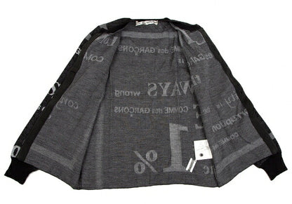 COMME des GARCONS Message Wool Blend Cardigan Size S
