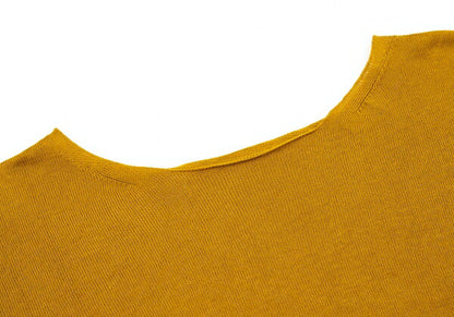 Y's Cotton Colorblock Knit Sweater Mustard Size 2