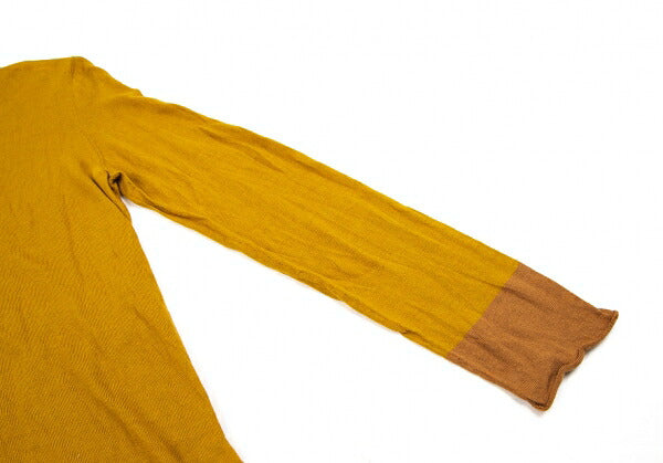 Y's Cotton Colorblock Knit Sweater Mustard Size 2