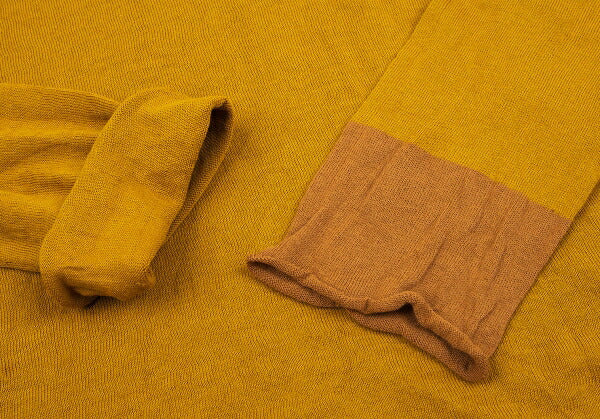 Y's Cotton Colorblock Knit Sweater Mustard Size 2